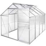 thumbnail of tectake Serre en aluminium, résistant aux UV, 185x250x195cm 250 x 185 x 195 cm Blanc Transparent