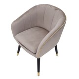 thumbnail of Fauteuil en métal et tissu Paris gris - noir et doré Mauro Ferretti