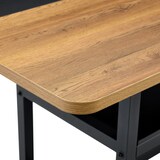 thumbnail of Esstisch MDF/Metall Schwarz-Holzoptik 160 cm mit Ablagefach