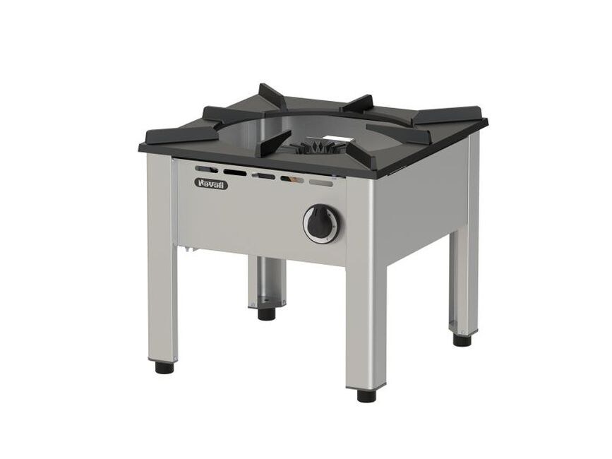 KBS Gastrotechnik KBS Gas Hockerkocher mit 13 kW Hochleistungsbrenner 500x500x475 mm Pilotflamme