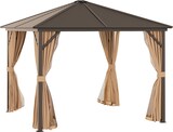 thumbnail of Cenador de Jardín 3x3 m con 4 Cortinas Laterales 4 Mosquiteras y Gancho para Lámpara Gazebo Pabellón de Aluminio para Exterior Patio Fiestas