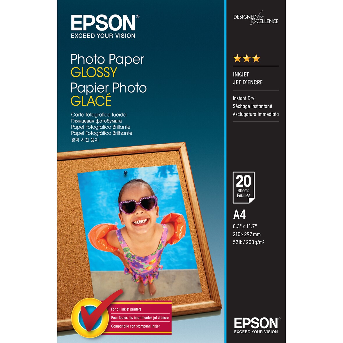 Epson Papel fotográfico brilhante - A4 - 20 folhas