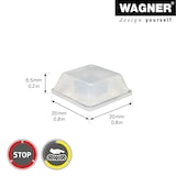thumbnail of WAGNER Elastikpuffer eckig 8tlg - 20 x 20 x 6,5 mm, für Innen- und Außenbereich, aus transparentem Kunststoff - 15312099