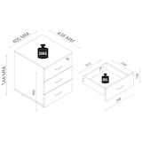 thumbnail of VCM Rollcontainer Baula Eiche Vintage H. 55 x B. 40 x T. 44 cm