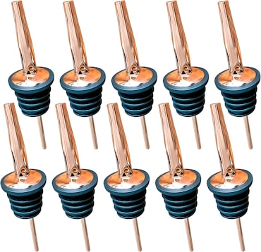 Vertedores de acero inoxidable para botellas de cobre - set de 10