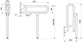 thumbnail of Delabie SK-Griff m. Fuß D32 L850mm Edst. sat.