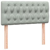 thumbnail of vidaXL Boxspringbett mit Matratze & LED Hellgrau 80x220 cm Samt