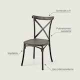 thumbnail of Set 6 Sedie Design Impilabile Moderne per Cucina Pranzo Ufficio - Rovere