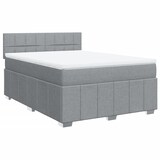 thumbnail of vidaXL Boxspringbett mit Matratze Hellgrau 140x190 cm Stoff