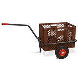 thumbnail of Robuster Handwagen in anthrazit, belastbar bis zu 200 kg, mit 41 cm hohem Korb in braun