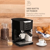 thumbnail of BellaVita Kaffeemaschine 3-in-1 1450 W 20 Bar Milchschäumer Schwarz-Metallic