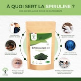 thumbnail of Spiruline Bio - Protéines Phycocyanine Fer - 100% Spiruline Pure en Poudre - Énergie - Conditionné en France - Certifié Ecocert - Vegan - 1kg