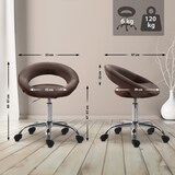 thumbnail of Taburete de trabajo de terciopelo Olinda Marrón