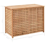 thumbnail of vidaXL Wäschekorb 87,5x46x67 cm Massivholz Walnussholz