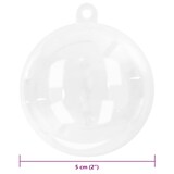 thumbnail of vidaXL Kerstbal Set 50 pcs Doorzichtig Ø 5 cm
