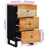thumbnail of vidaXL Sideboard mit 3 Schubladen 40x33,5x75 cm Massivholz Akazie