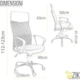 thumbnail of Sedia Ufficio EN 1335 Certificata Ergonomica Girevole Poltrona Regolabile con Poggiatesta - Nero