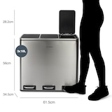 thumbnail of Les Collectors Vuilnisbak met deksel, roestvrij staal, zilver, 56 cm