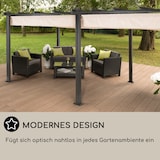 thumbnail of Pantheon 3x6 Pergola Vordach 3x6m Aluminium Sonnendach Polyester beige Beige