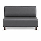 thumbnail of Banquette bistrot en simili cuir gris – 120 x 55 x 90 cm Mobilier Européen