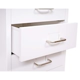 thumbnail of Rollcontainer Boston T851, Schubladenschrank Stahlschrank Büroschrank, 48x28x41cm 4 Schubladen ~ weiß