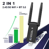 thumbnail of Chiavetta Usb Wifi 5 1300mbps E Bluetooth 5.0 Plug And Play Windows Mac Mu-mimo