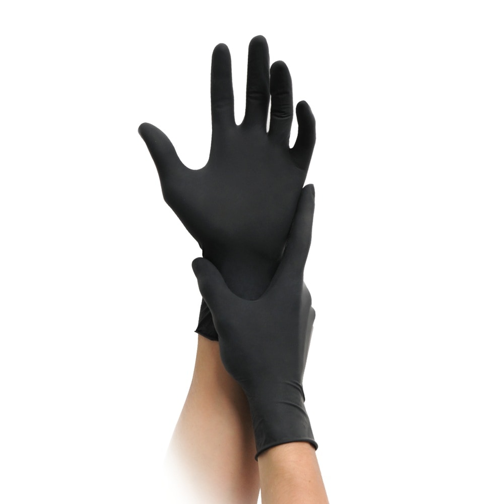 MaiMed Hybrid PF | 1000 Einmalhandschuhe | schwarz | Gr. M | Einweghandschuhe