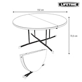 thumbnail of Mesa redonda plegable blanco Lifetime Ø152x75,5 cm