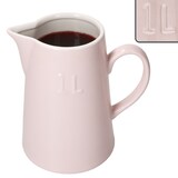 thumbnail of Krug Emilia Rosa 1L Steingut rosa-creme Milchkanne mit Henkel Saftkaraffe Wasser