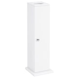 thumbnail of HOMCOM armario de baño estrecho mueble de baño con orificio para papel higiénico y estantes estilo moderno 19,5x19,5x65 cm blanco