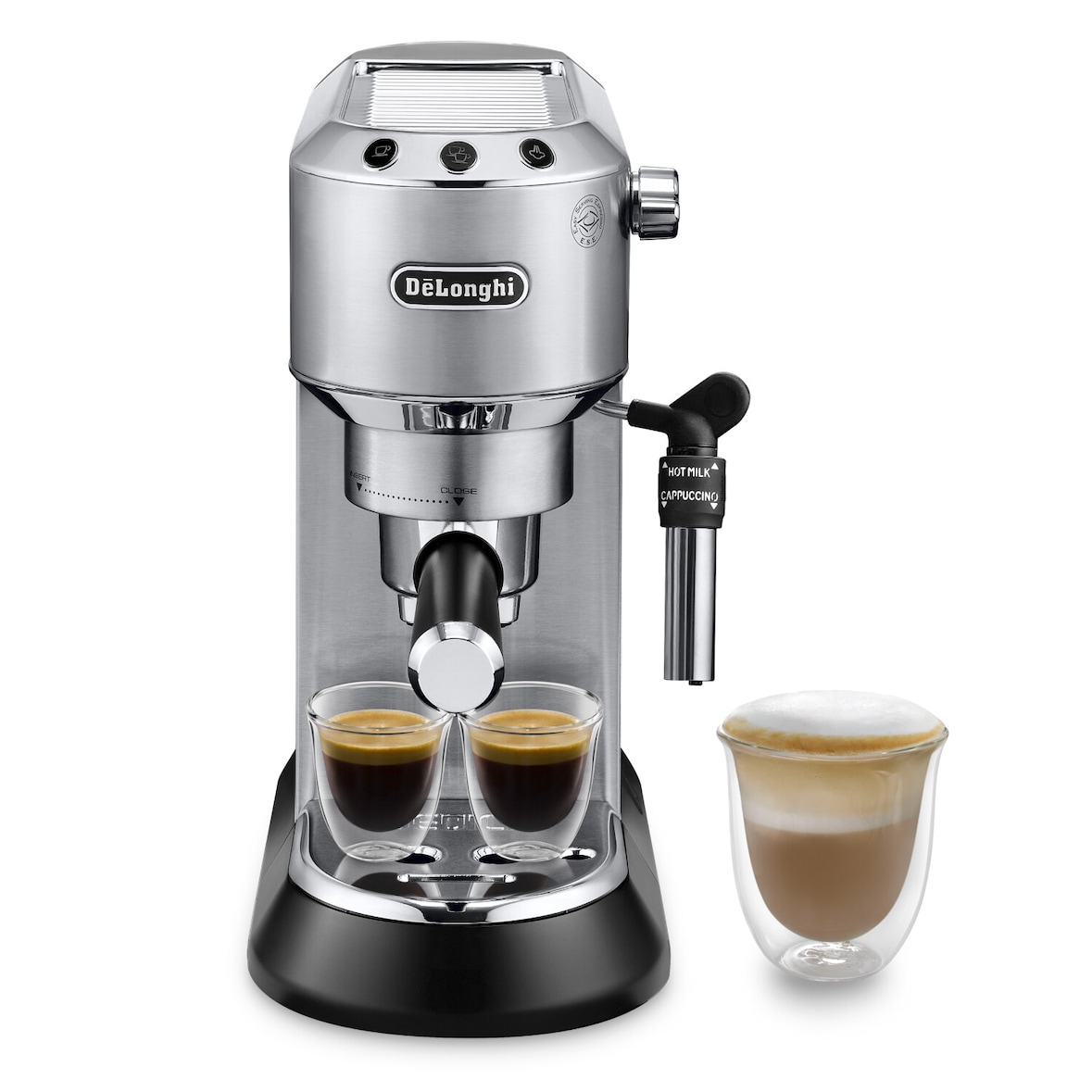 Macchina per caffè espresso a pompa manuale De'Longhi Dedica EC685.M con sistema per cappuccino