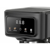 thumbnail of Máquina digital de café expresso e cappuccino com visor, 2 filtros, 1100 W, 20 bar [bomba italiana], depósito de 1,5 L, preta