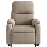 thumbnail of vidaXL Massagesessel mit Aufstehhilfe Taupe Mikrofasergewebe