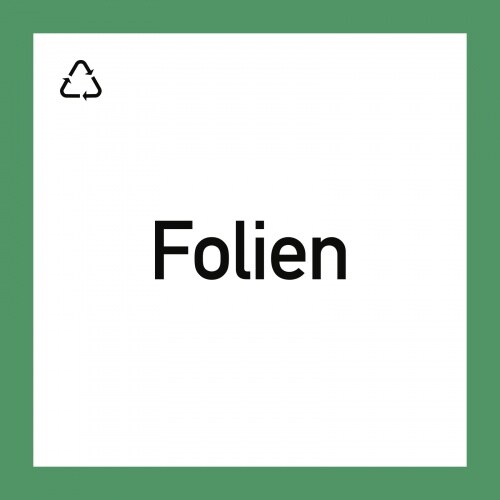 "Wertstoffkennzeichnung ""Folien"", Folie, 300x300 mm"