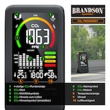 thumbnail of Brandson CO2 Messgerät, Luftqualitätsmelder, Kohlendioxidwarnmelder, präzise Sensoren, für gesundes Raumklima