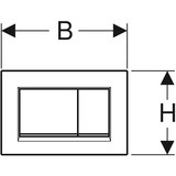 thumbnail of Geberit BetPl. Sigma30, für 2-Mengen-Sp. schwarz, schwarz matt