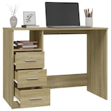 thumbnail of Scrivania con cassetti Rovere Sonoma 102x50x76 cm Modello Orion Comfort in derivati \u200b\u200bdel legno