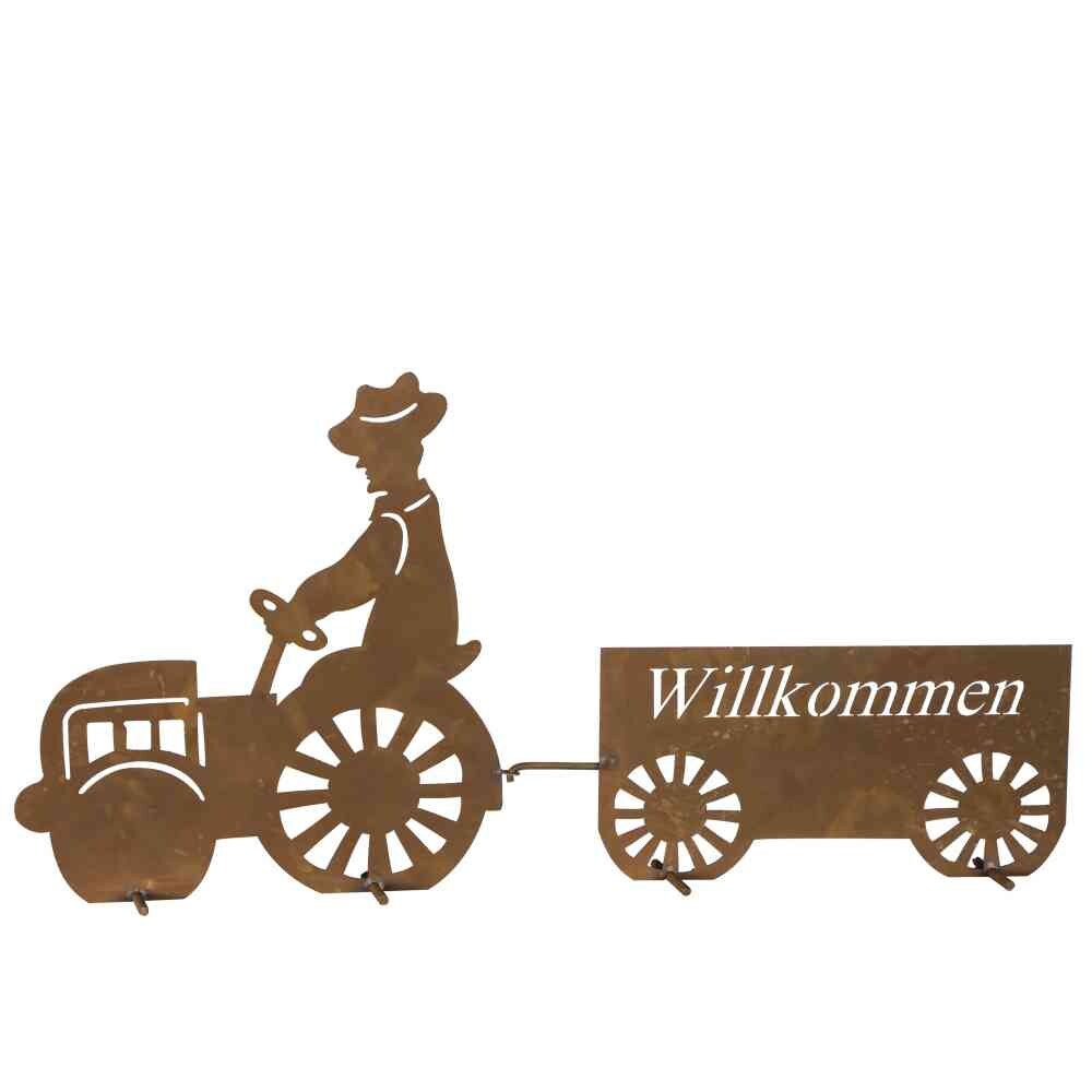 H.G-DEKO Traktorschild Willkommen  Willkommensschild Traktor