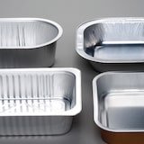 thumbnail of Cuki Professional Vaschetta rettangolare alluminio 272 2 porzioni extra forza silver - (1 cf x 50 pz)