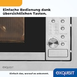 thumbnail of Exquisit Einbau-Mikrowelle EMW20-DG-020 inox | Grill | max. 1000 W | Garraum 20 l | Edelstahl Front
