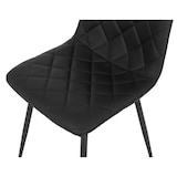 thumbnail of METRO PROFESSIONAL Silla de restaurante tapizada Jara, juego de 2, acero/piel artificial, negro