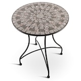 thumbnail of Mosaiktisch 60 cm Ø, mediterraner Garten- & Terrassentisch, 71 cm hoch, Grau-Weiß-Anthrazit, Raburg Mayla