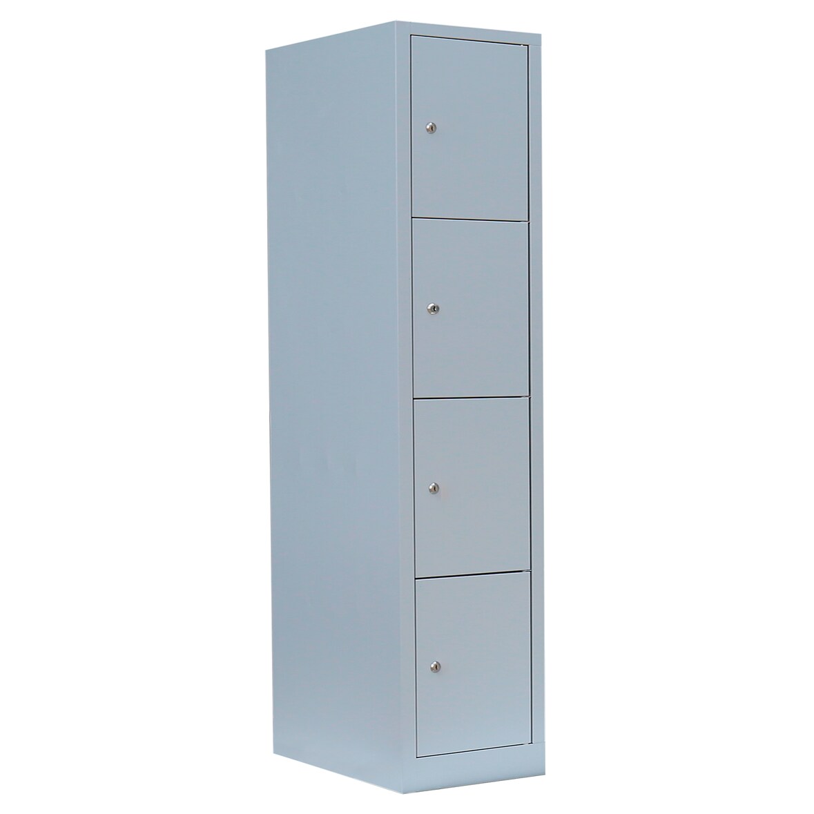 Lüllmann® Schließfachschrank, 1 Abteil, 4 Fächer, 1800 x 415 x 500 mm, lichtgrau