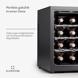 thumbnail of Klarstein Silent Vino 12 Uno Weinkühlschrank 31 L / 12 Fl 5-18 °C Touch Schwarz