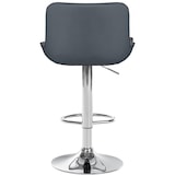 thumbnail of Conjunto de 2 bancos de bar Vonore em imitação de pele cinza/cromo