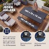 thumbnail of CASARIA® Bierzeltgarnitur Kunststoff 180cm 3-teilig Set