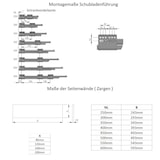 thumbnail of Schubladensystem Weiß Unterflurführungen Soft Close Schubkasten-Set 500mm 120mm