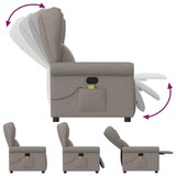 thumbnail of vidaXL Massagesessel Taupe Stoff