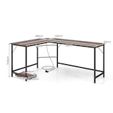 thumbnail of COSTWAY Escritorio en Forma de L con Enchufes y Soporte para CPU, Escritorio de Esquina, Mesa de Oficina para Oficina en Casa