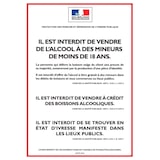 thumbnail of Affichage obligatoire débits de boisson à emporter 14,85 x 21 cm (A5)